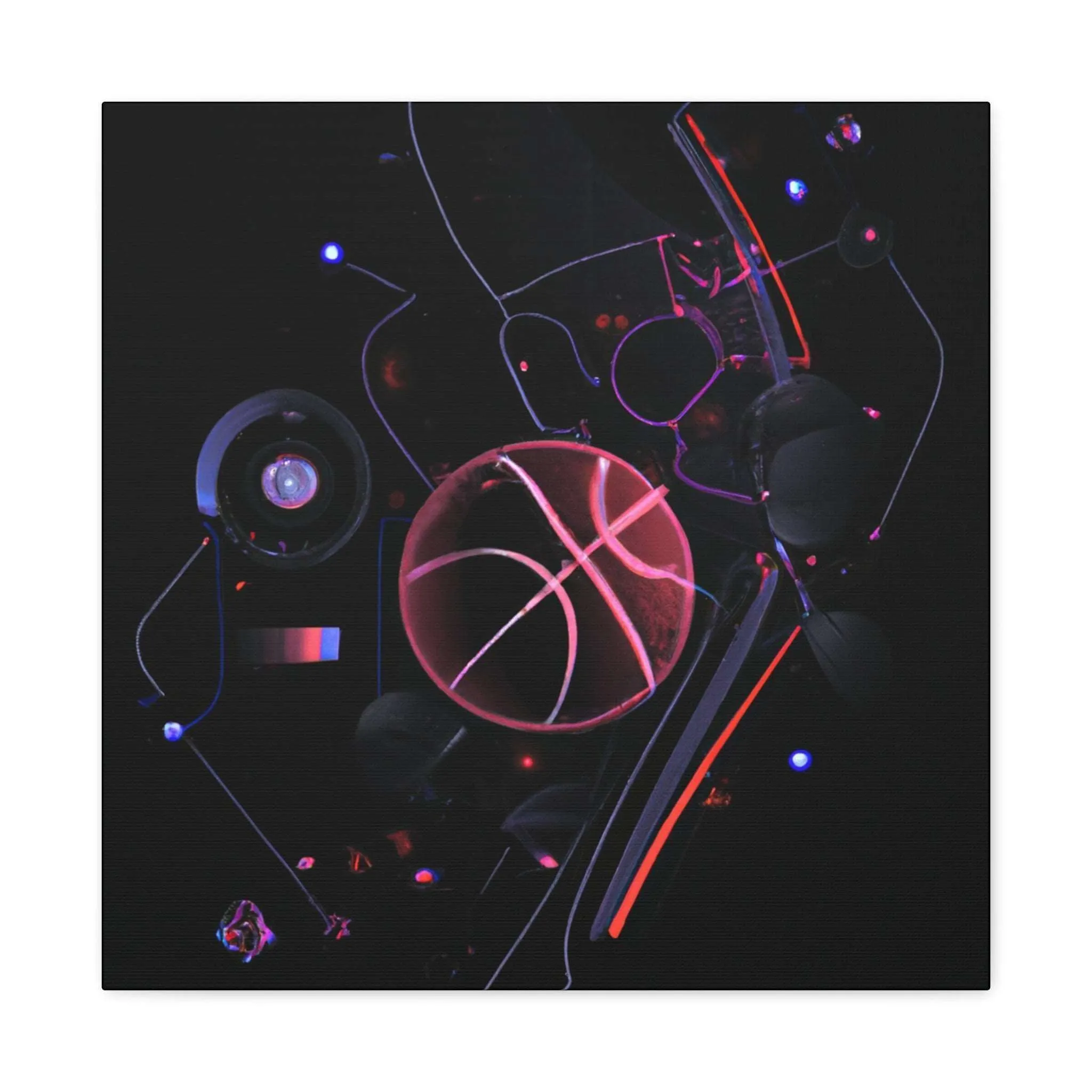 Neon Ballers: Basketball Revolution Canvas Print