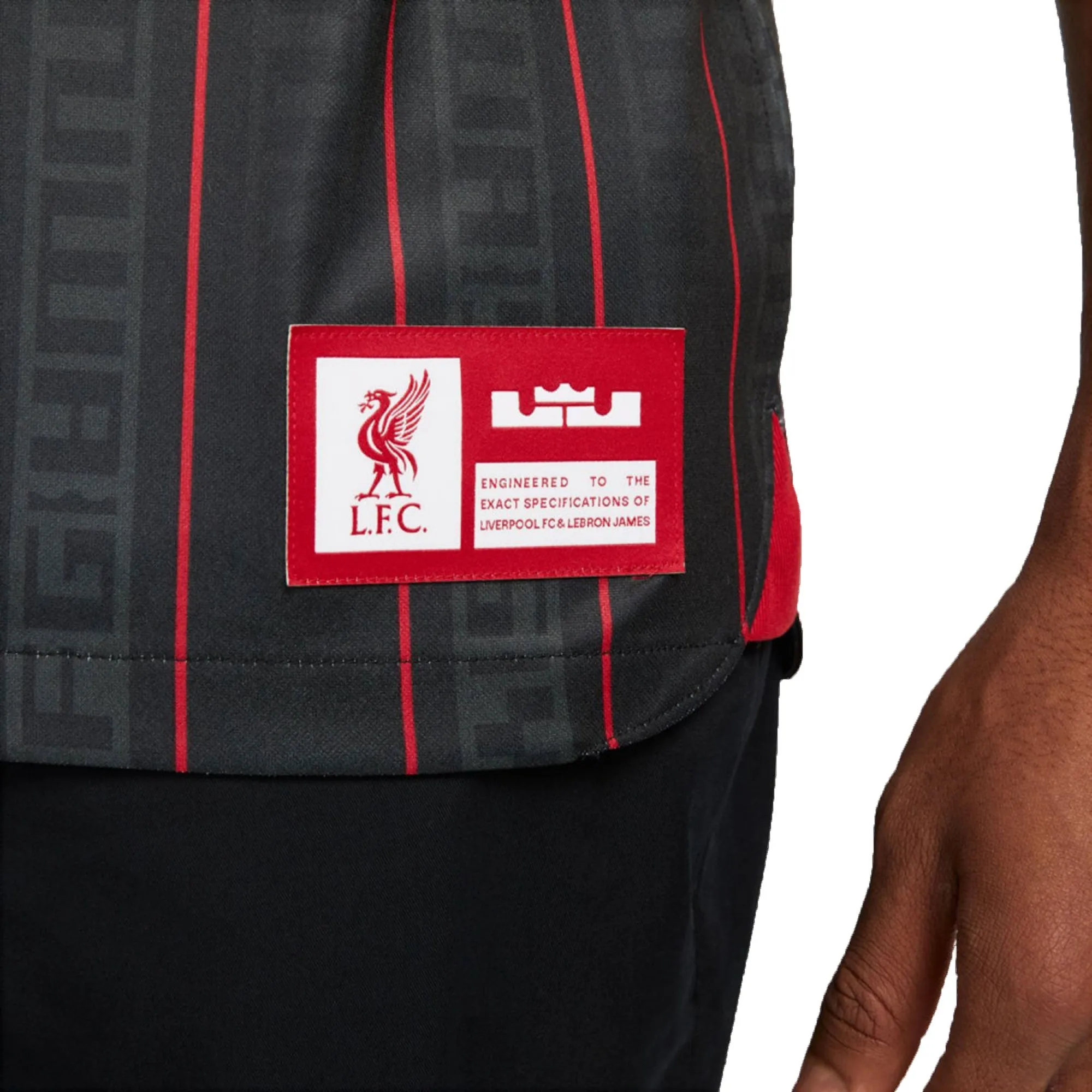 Nike Kids Liverpool X Lebron James 2023/24 Jersey Anthracite/Gym Red