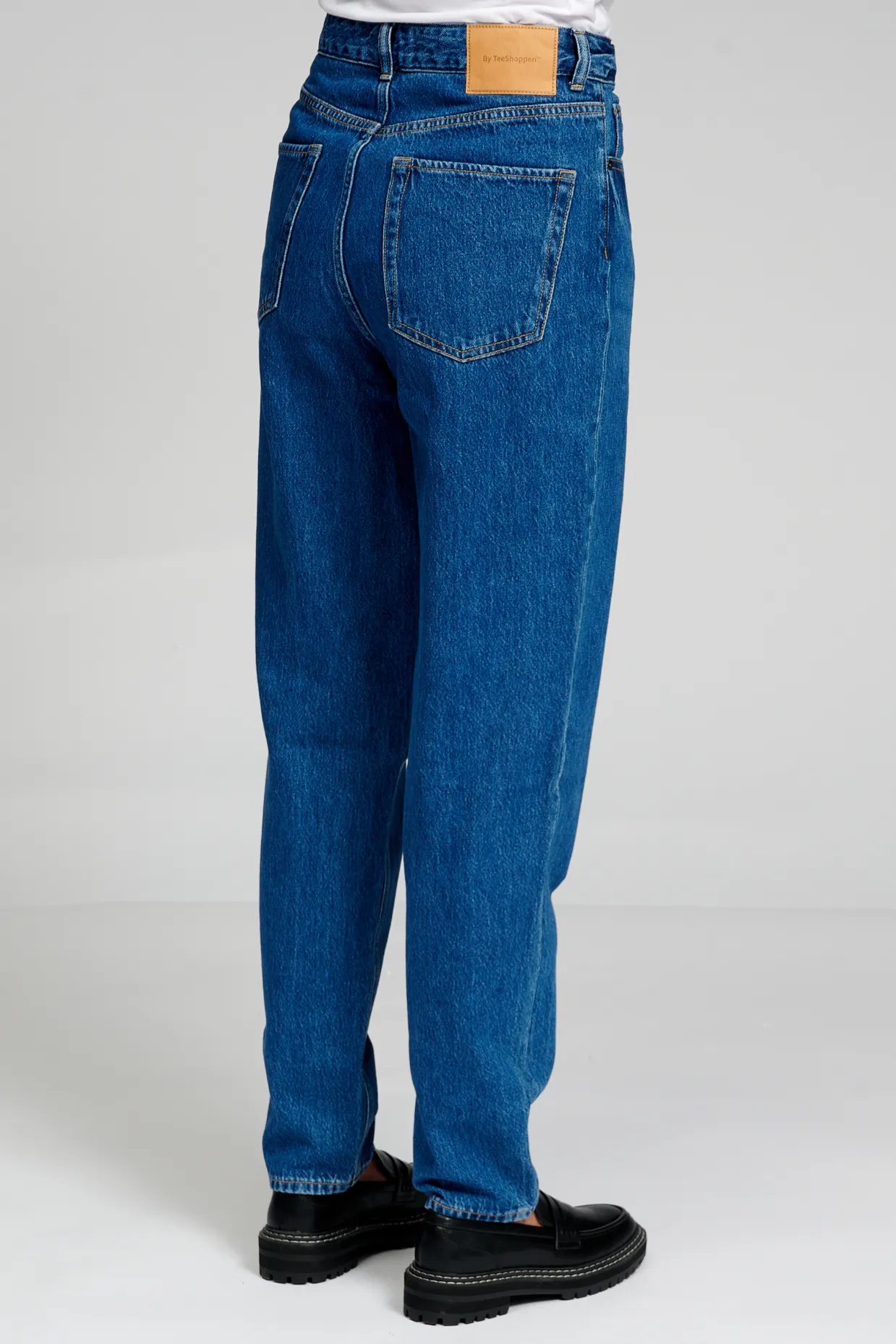 Performance Mom Jeans - Medium Blue Denim