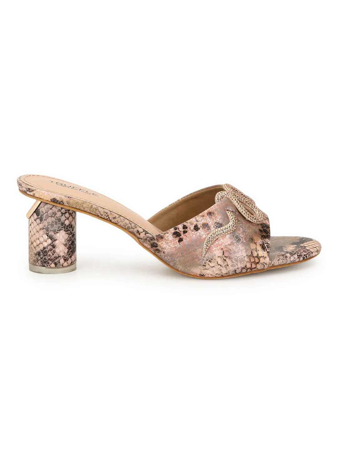 Pink PU Block Mules (TC-H00646-PNK)