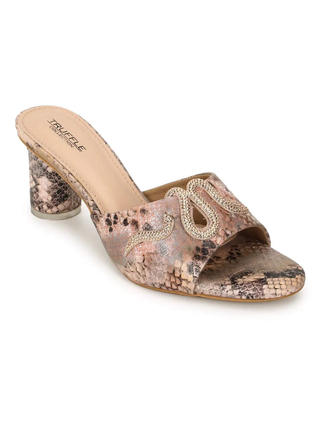 Pink PU Block Mules (TC-H00646-PNK)