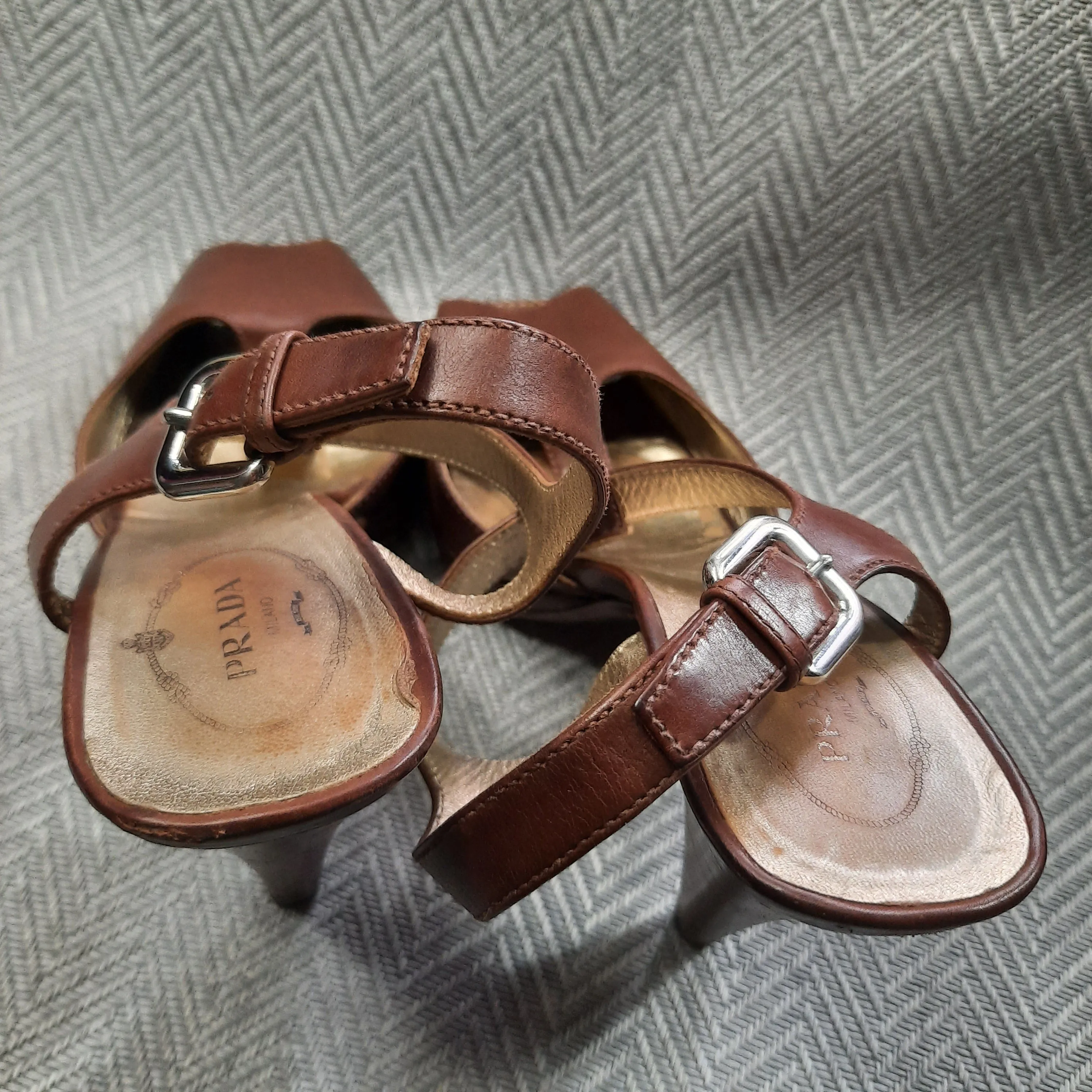 PRADA T- Strap Open Toe Sandal Size 40