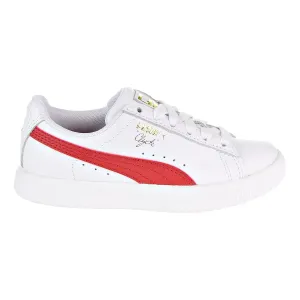 Puma Clyde Core L Foil Little Kid's Shoes White/Cherry