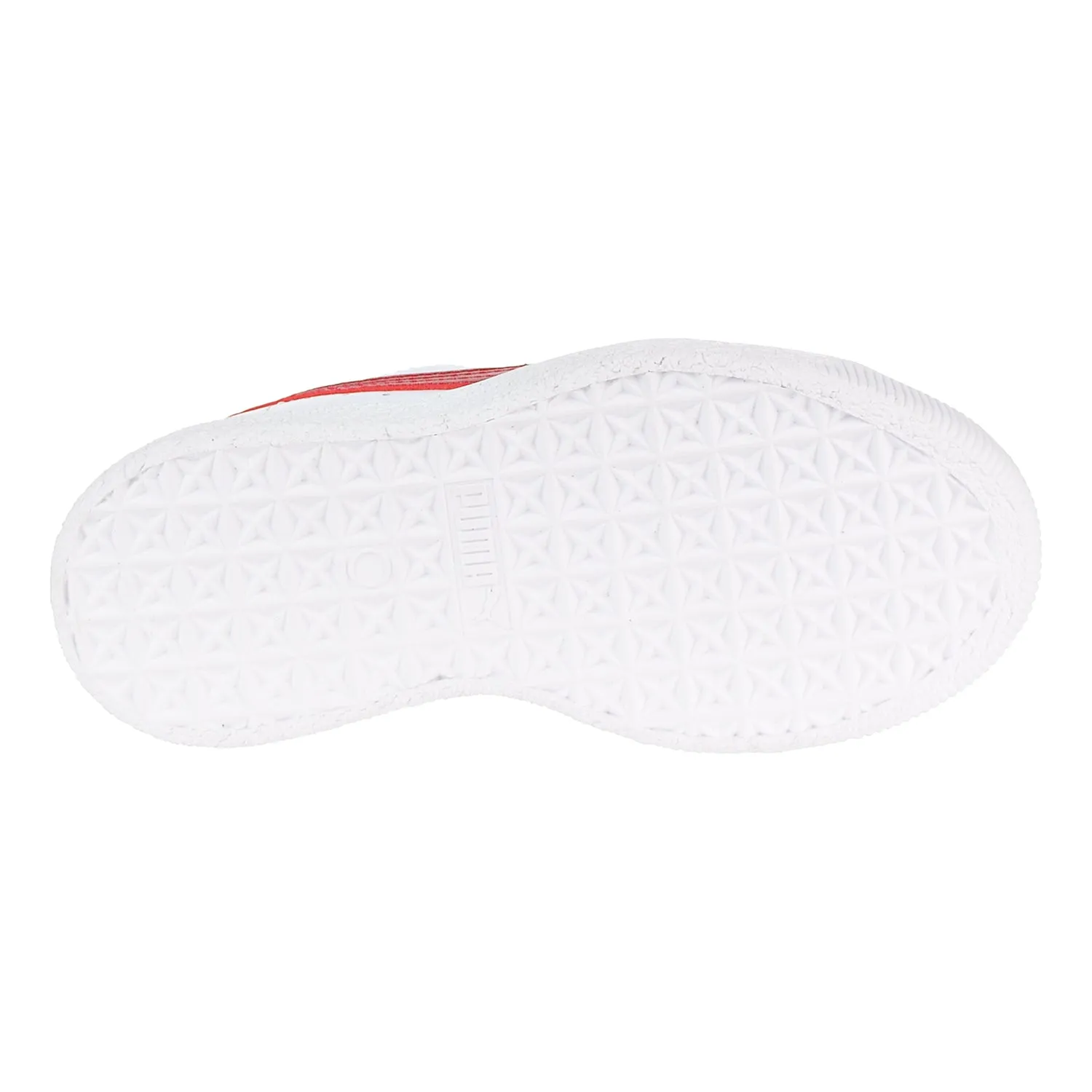 Puma Clyde Core L Foil Little Kid's Shoes White/Cherry