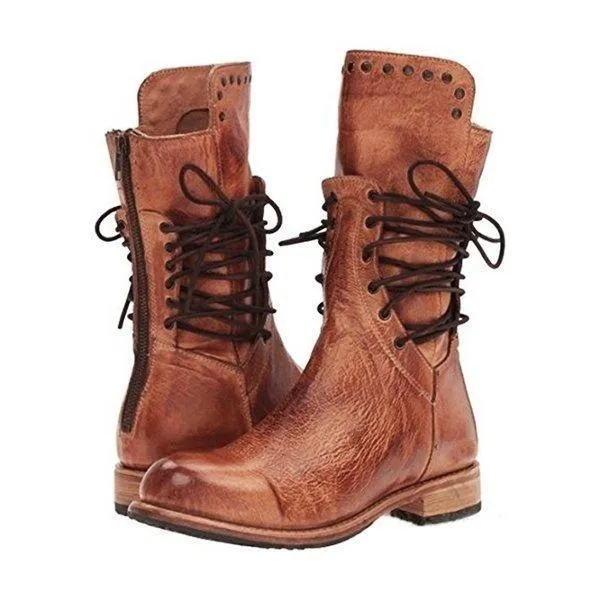 Purpdrank - Fashion Beaded Strap Martin Boots