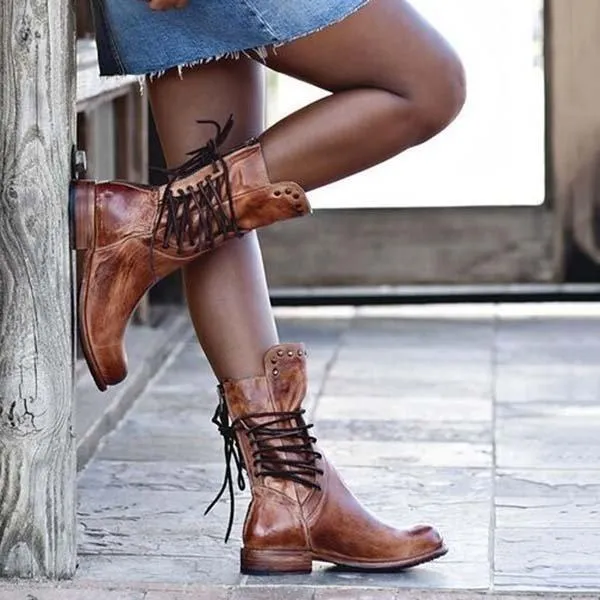 Purpdrank - Fashion Beaded Strap Martin Boots