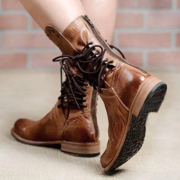 Purpdrank - Fashion Beaded Strap Martin Boots
