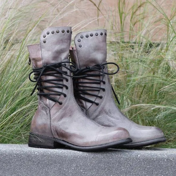 Purpdrank - Fashion Beaded Strap Martin Boots