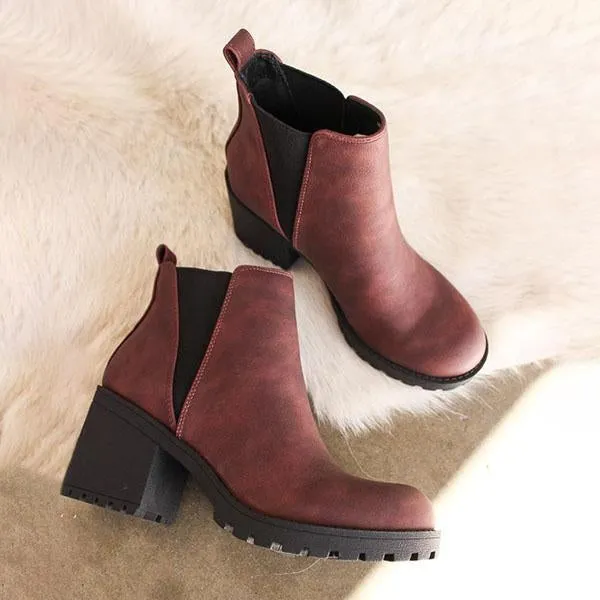 Purpdrank - Patent Leather Slip-On Ankle Boots