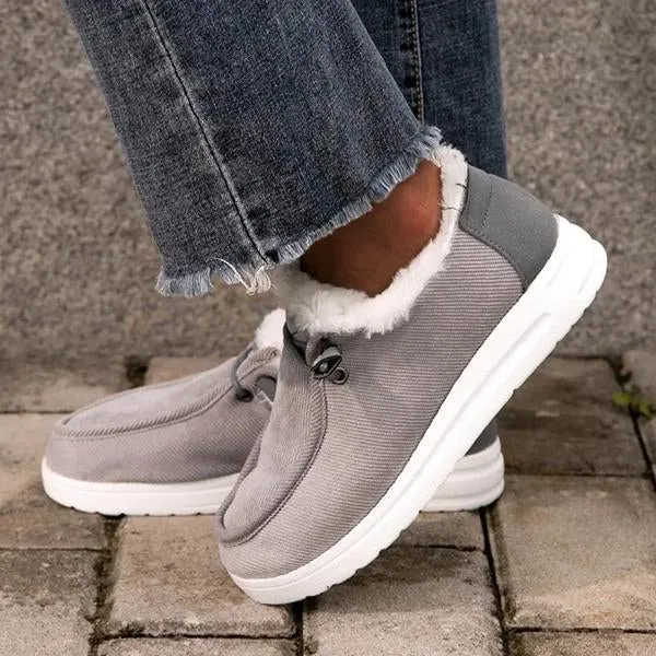 Purpdrank - Women Comfy Flat Heel Slip-On Boots