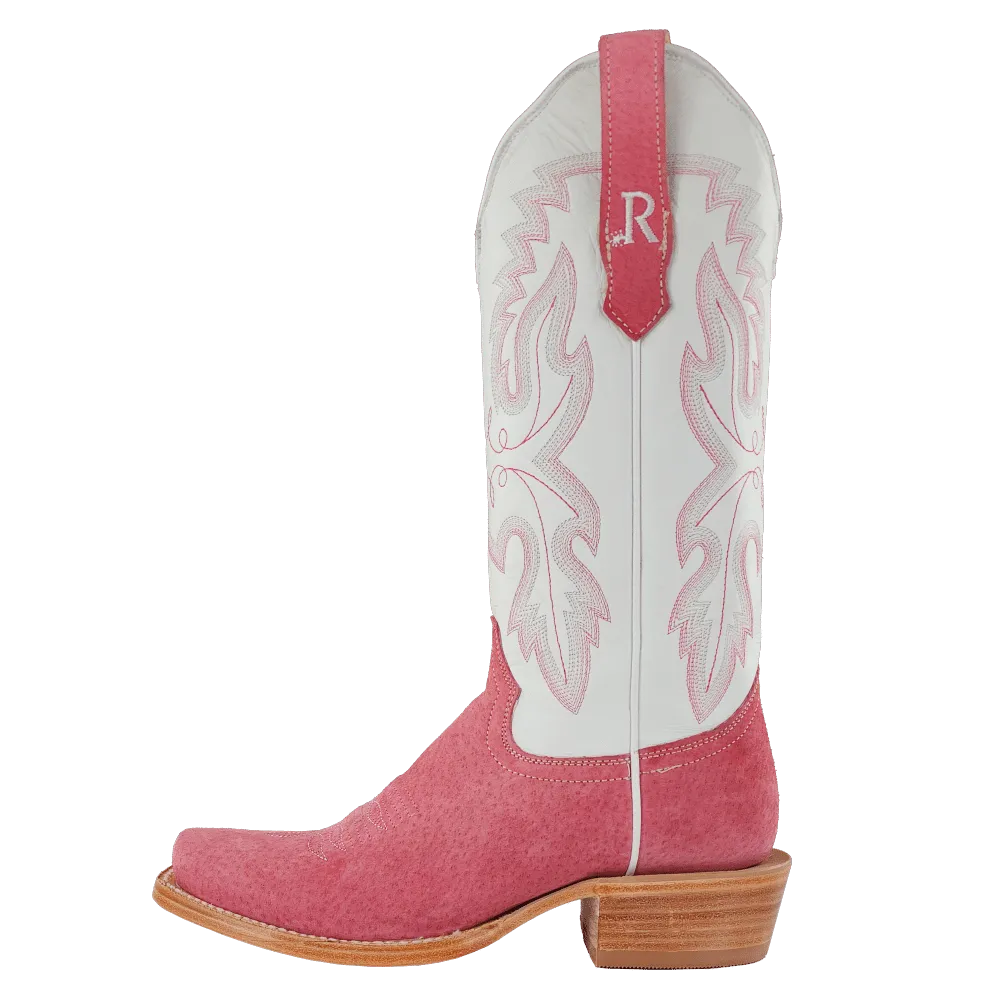R. Watson Women's Rose Boar/Winter White Western Boots RWL8608-1