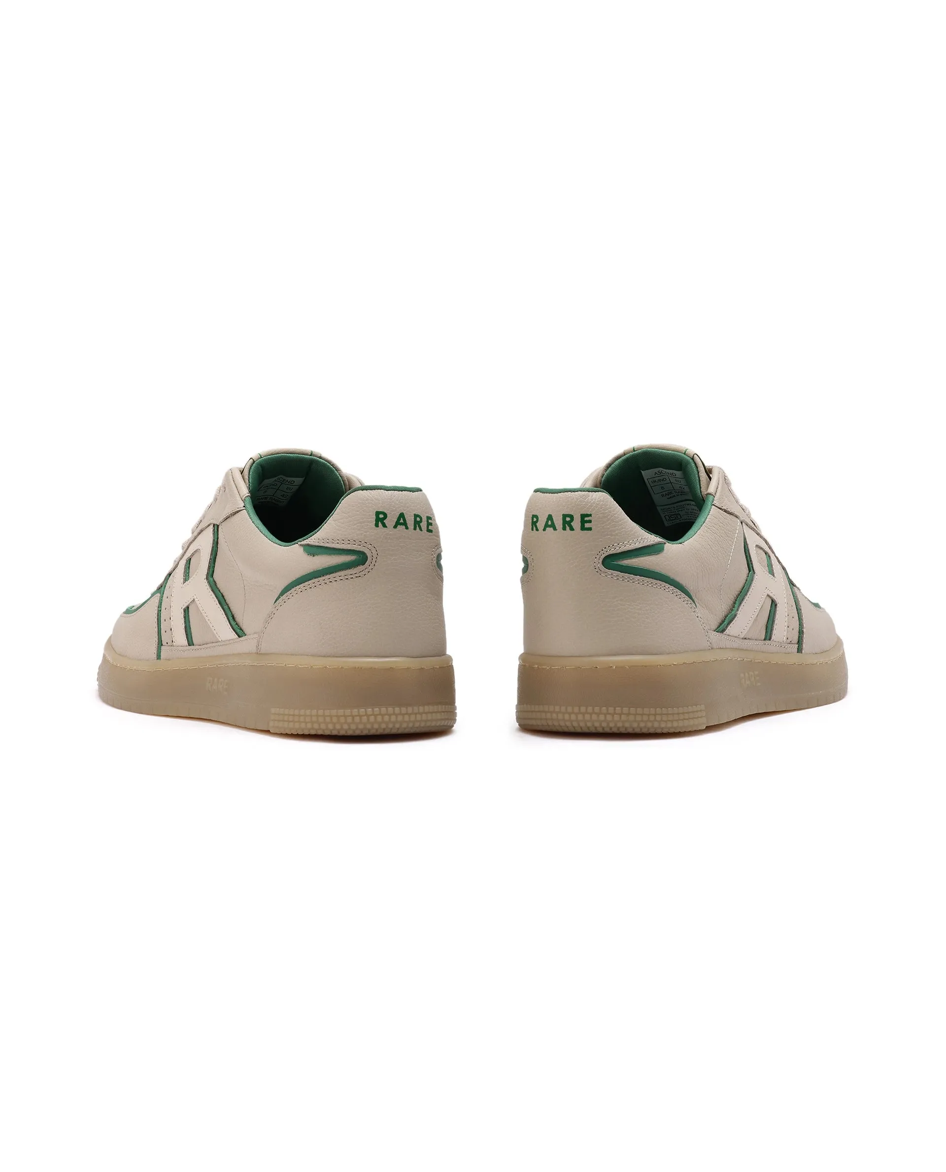 Rare Rabbit Men Ascend Beige Dual Tone Genuine Leather Lace-Up Low Top Sneaker Shoes