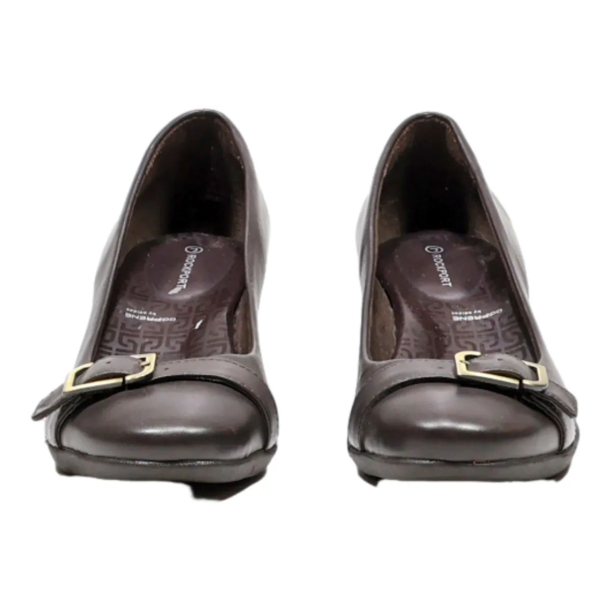 ROCKPORT Wedge Heels Brown Leather Womens UK 4