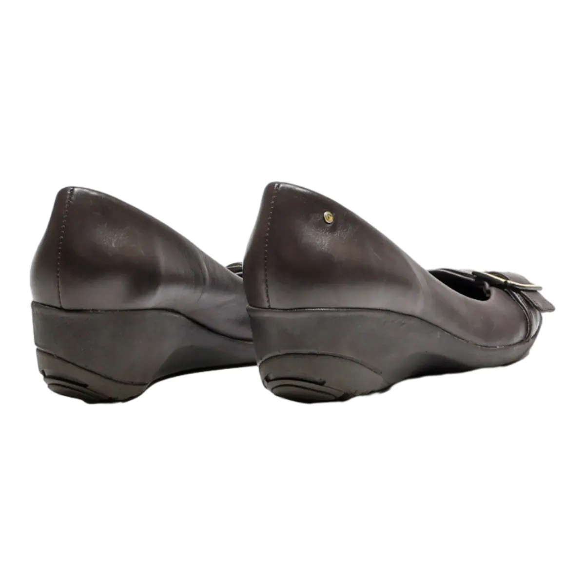 ROCKPORT Wedge Heels Brown Leather Womens UK 4