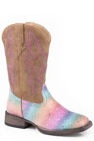 Roper Childrens Glitter Rainbow Boots Style 09-018-1903-2141