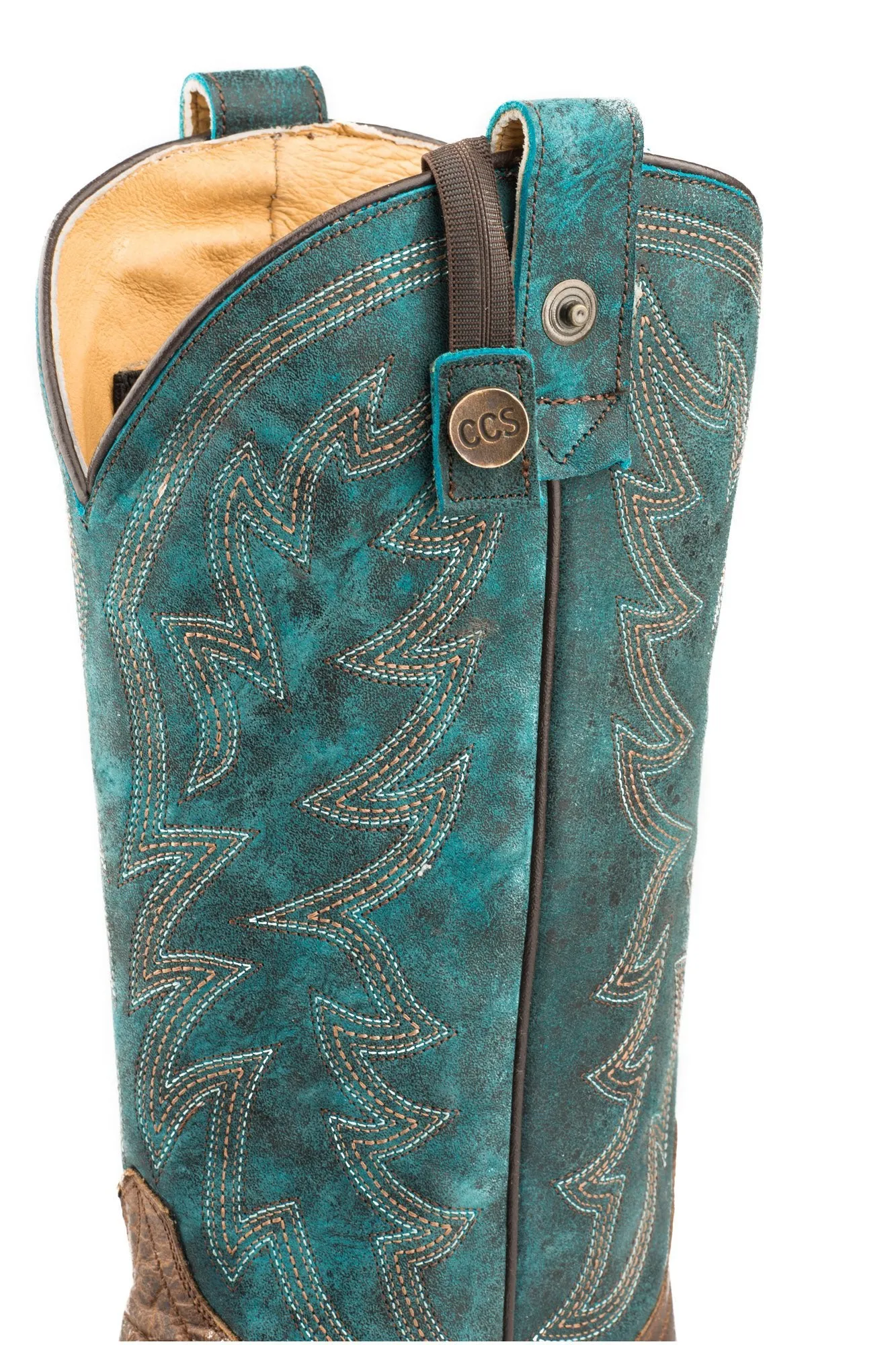 Roper Womens Brown Leather Quiet Action Concealed Carry Cowboy Boots 8.5