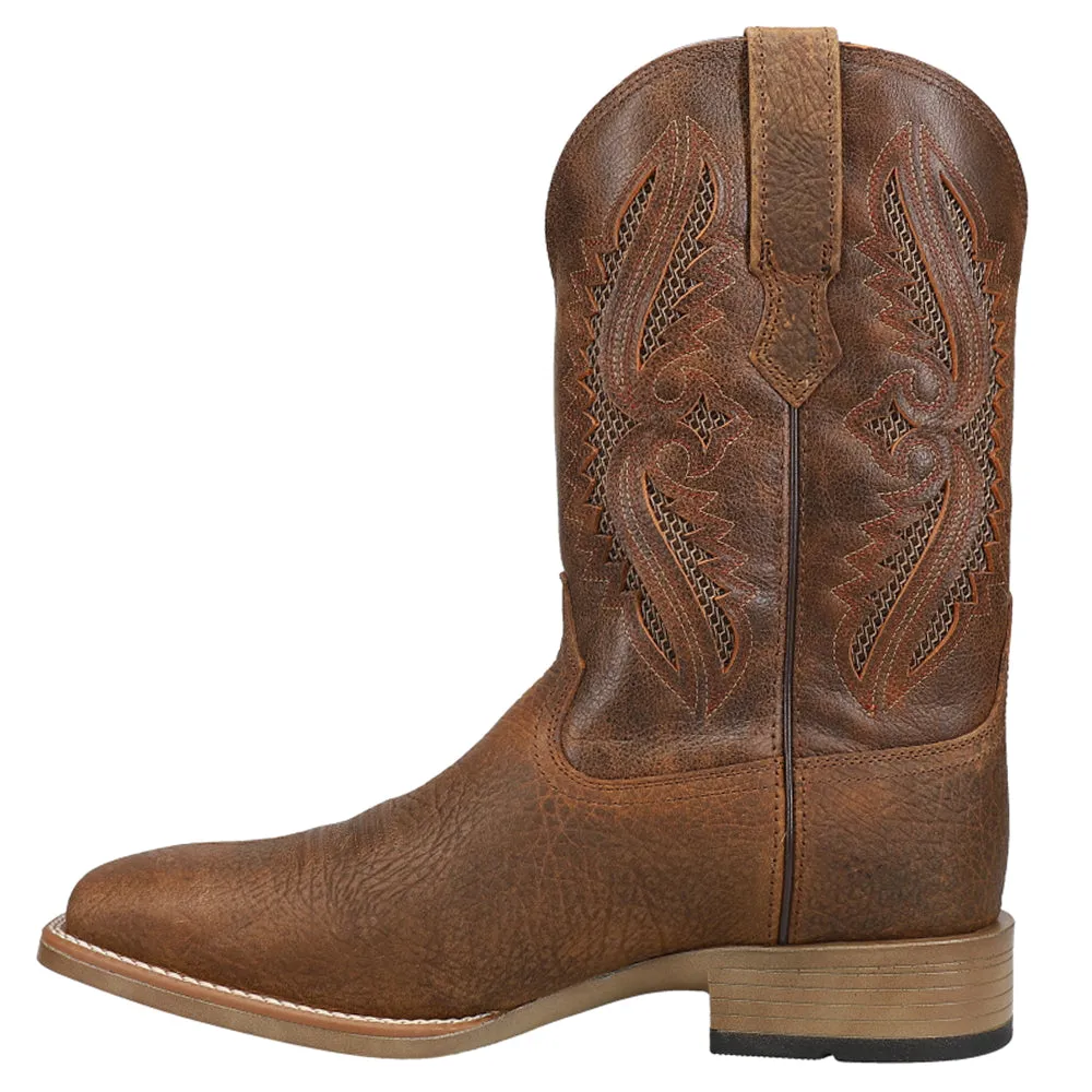 Rowder VentTEK 360 Embroidered Tooled Inlay Square Toe Cowboy Boots