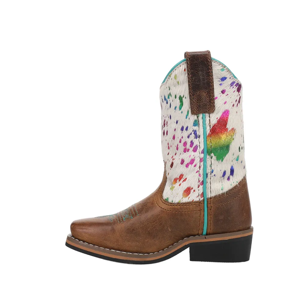 Rumi Square Toe Cowboy Boots (Little Kid-Big Kid)