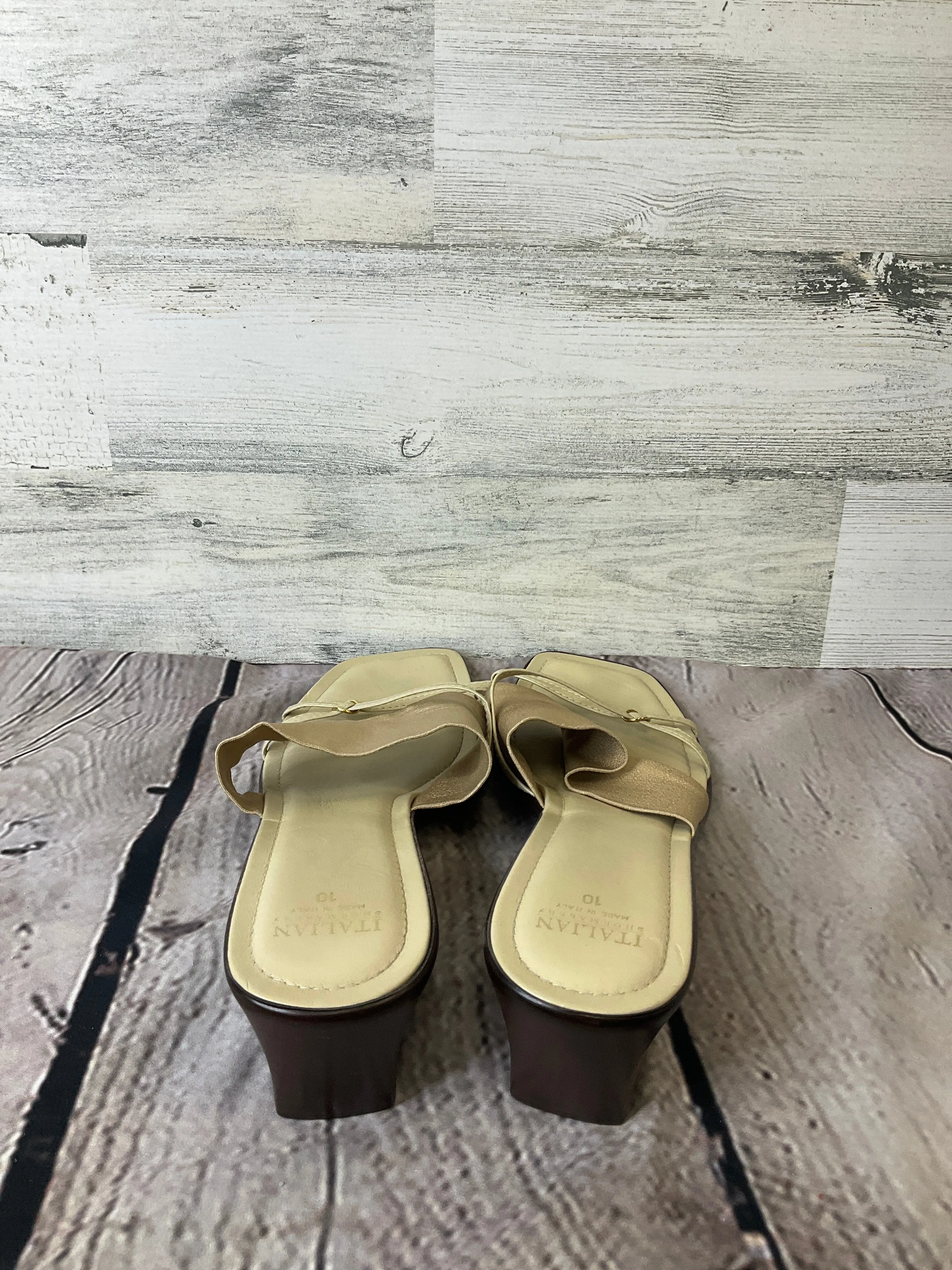 Sandals Heels Wedge By Italian Shoemakers  Size: 10