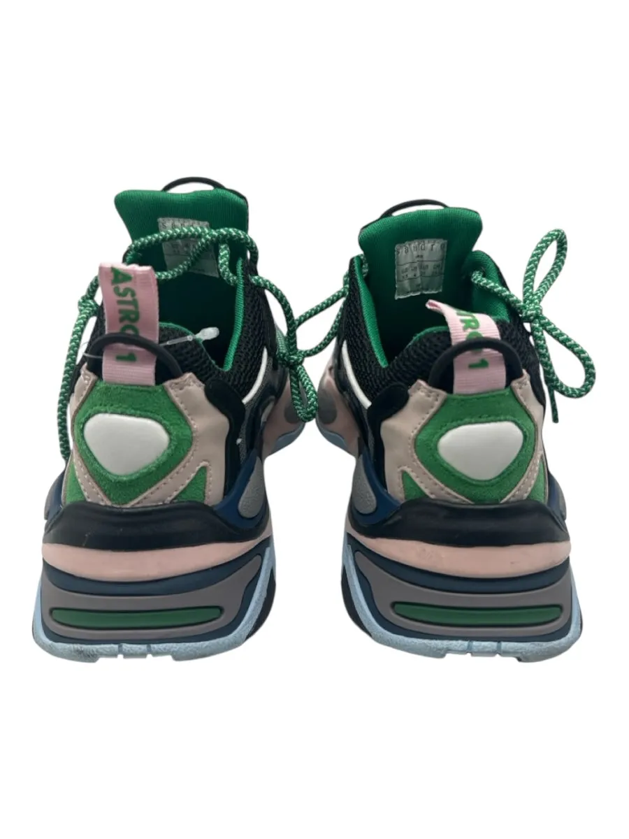 Sandro Shoe Size 37.5 Pink, Blue, Green Textile Lace Up Chunky Low Top Sneakers