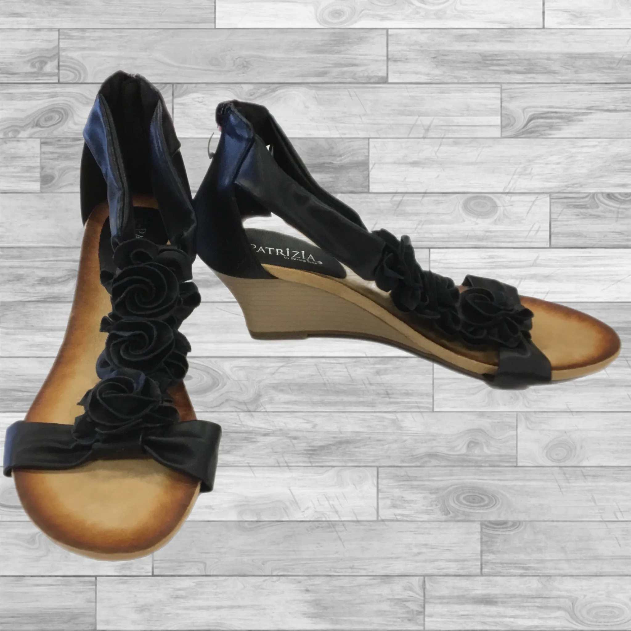 Shoes Heels Wedge By Cmc In Black, Size: 10.5