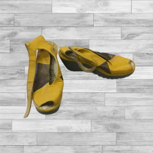 Shoes Heels Wedge By Fly London In Yellow, Size: 7.5