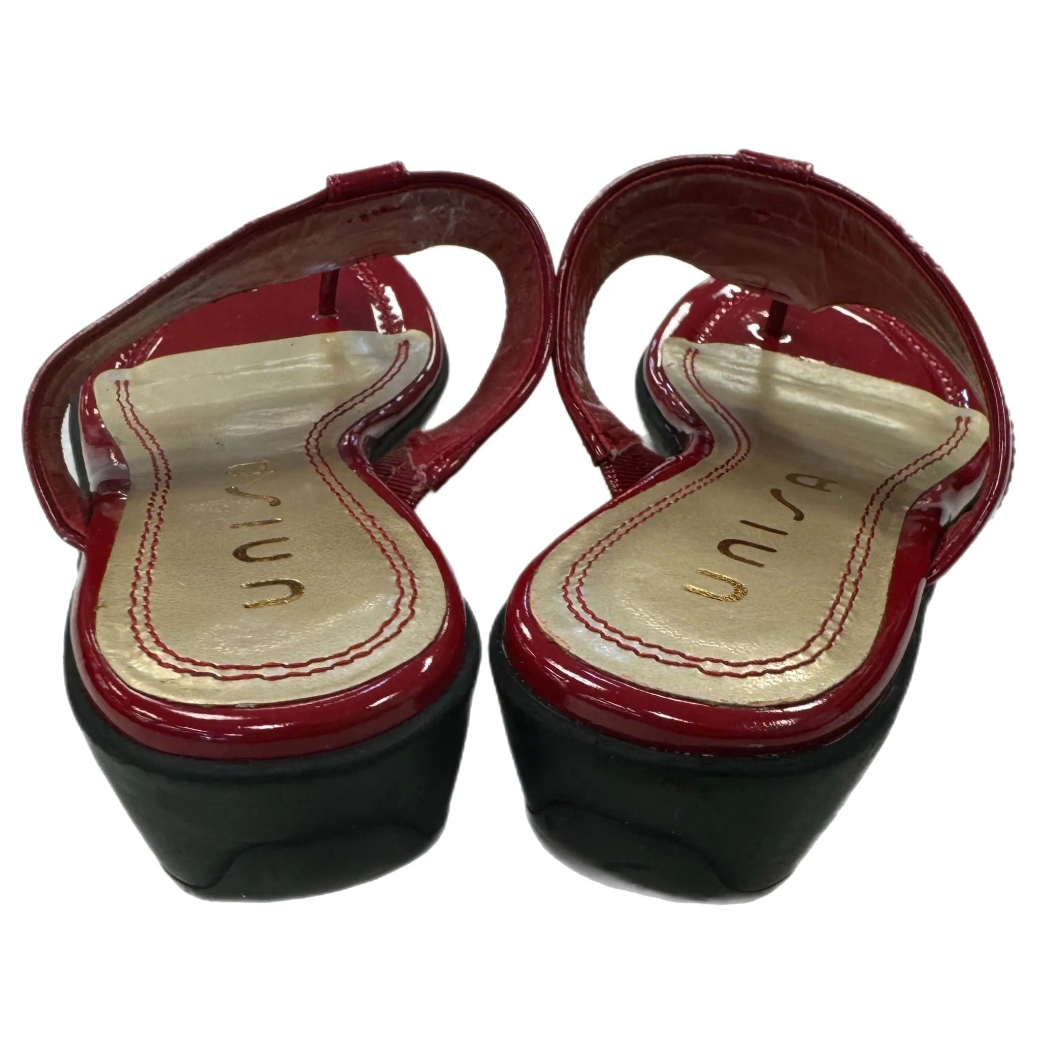 Shoes Heels Wedge By Unisa In Red, Size: 6.5