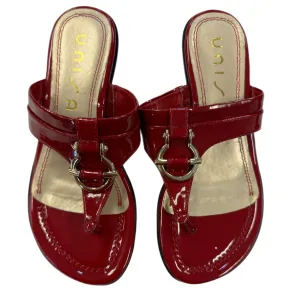 Shoes Heels Wedge By Unisa In Red, Size: 6.5