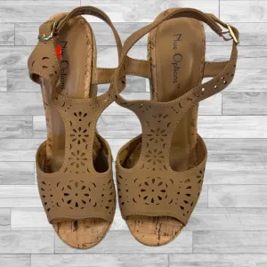SHOES HEELS WEDGE NUE OPTIONS in TAN, Size: 8