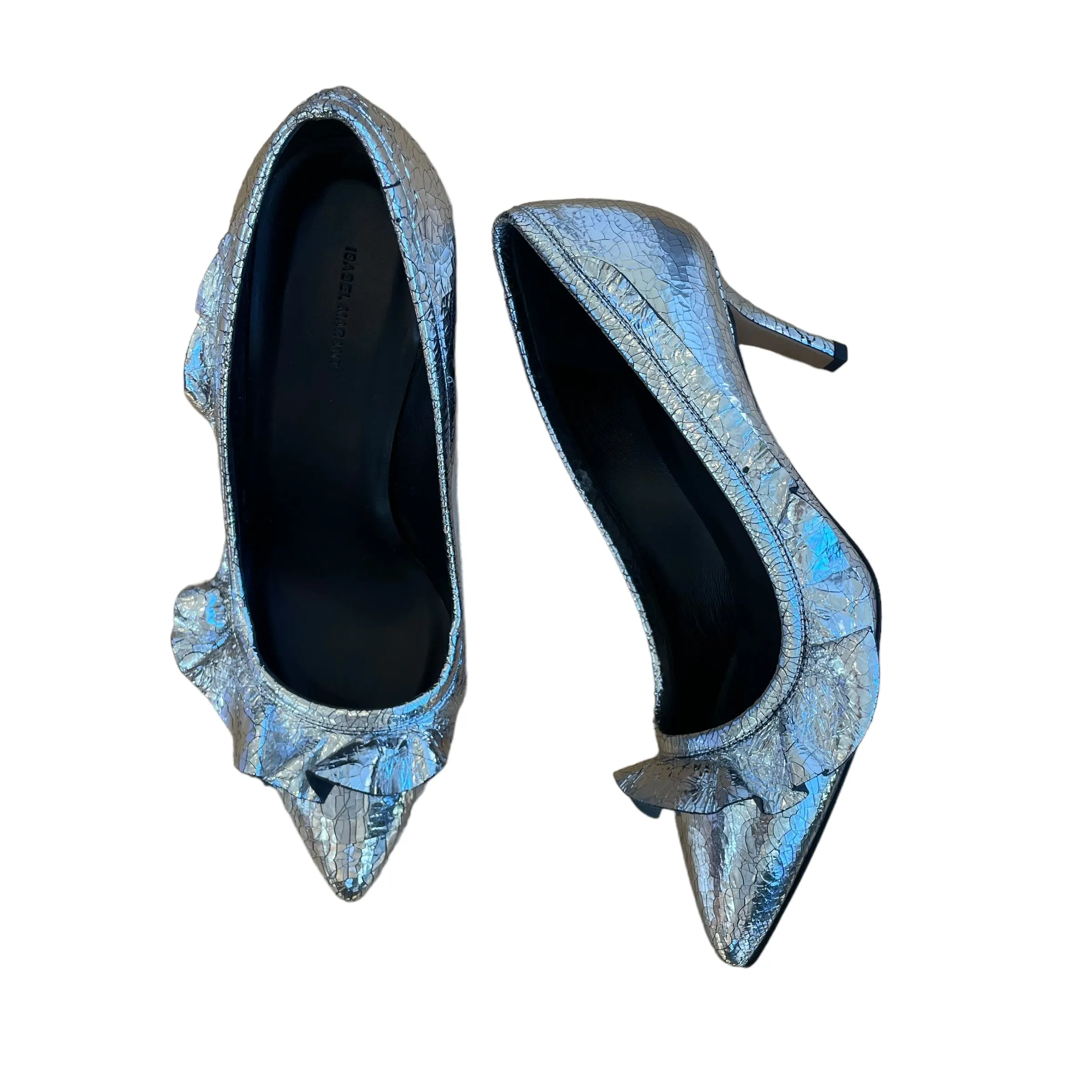 Silver Metallic Heels - 7