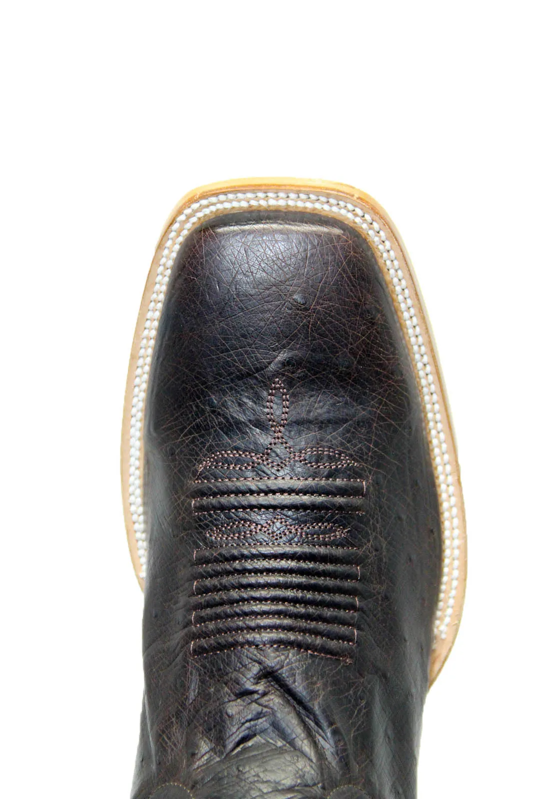 Smooth Ostrich Square Toe Boots