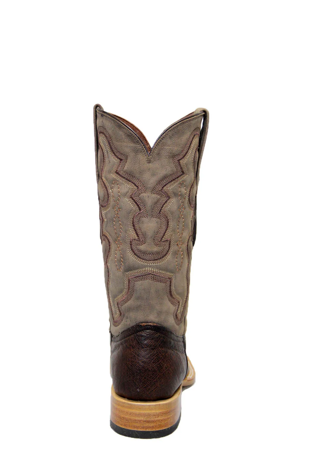 Smooth Ostrich Square Toe Boots