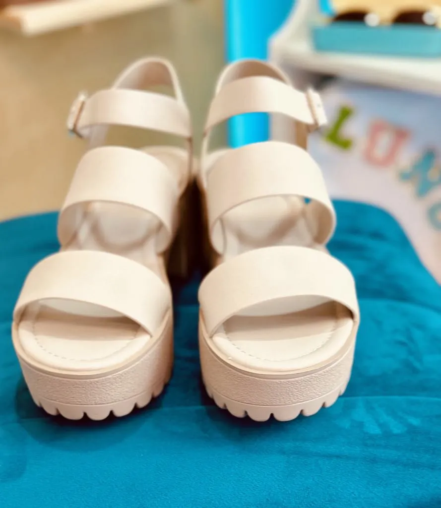 SODA- ADALYN CHUNKY Sandals (beige)