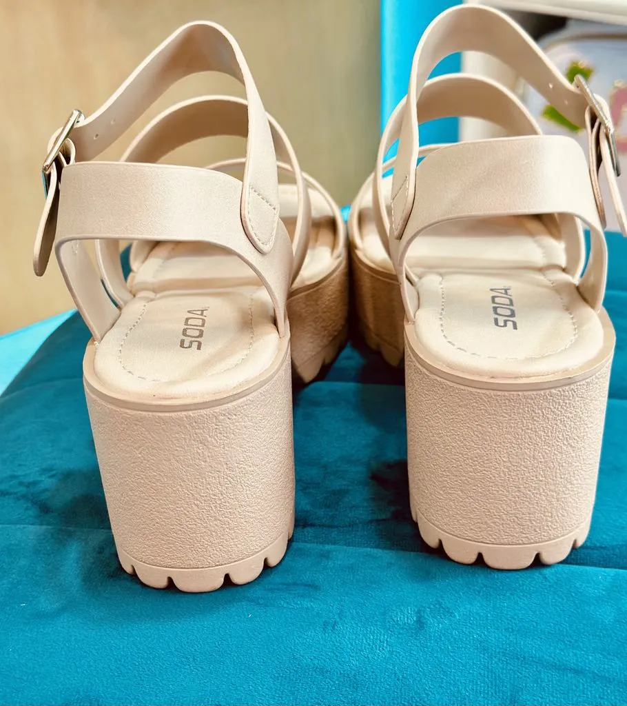 SODA- ADALYN CHUNKY Sandals (beige)