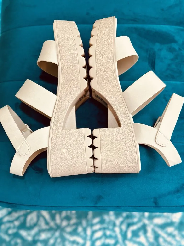 SODA- ADALYN CHUNKY Sandals (beige)