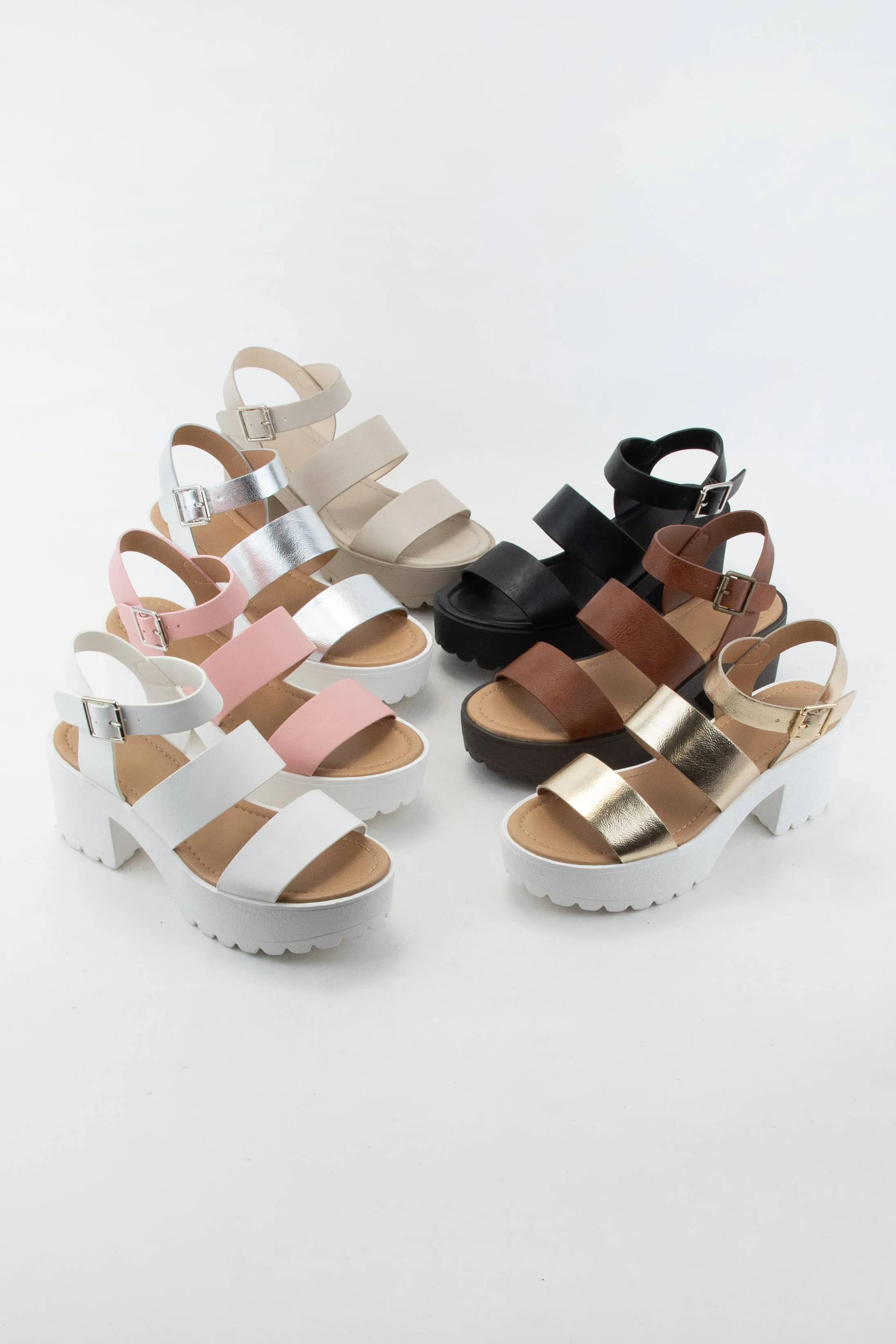 SODA- ADALYN CHUNKY Sandals (beige)