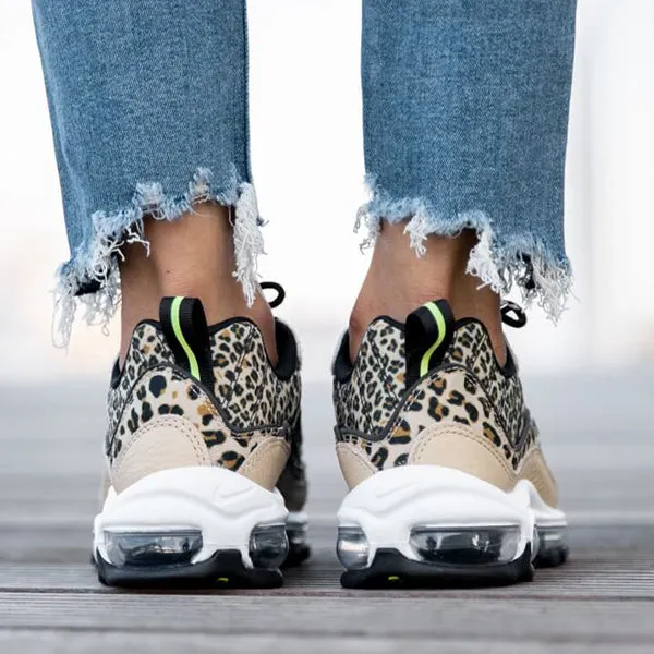 Sohiwoo  sneaker Fashion Leopard Print Air Cushion Sneakers