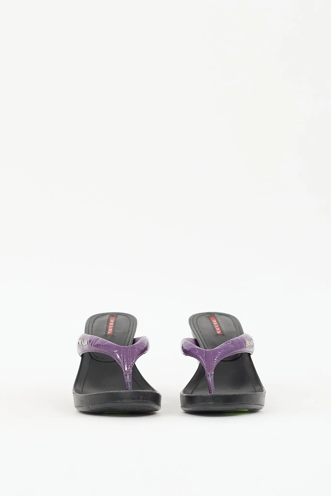 Sport Purple & Black Patent Wedge Sandal