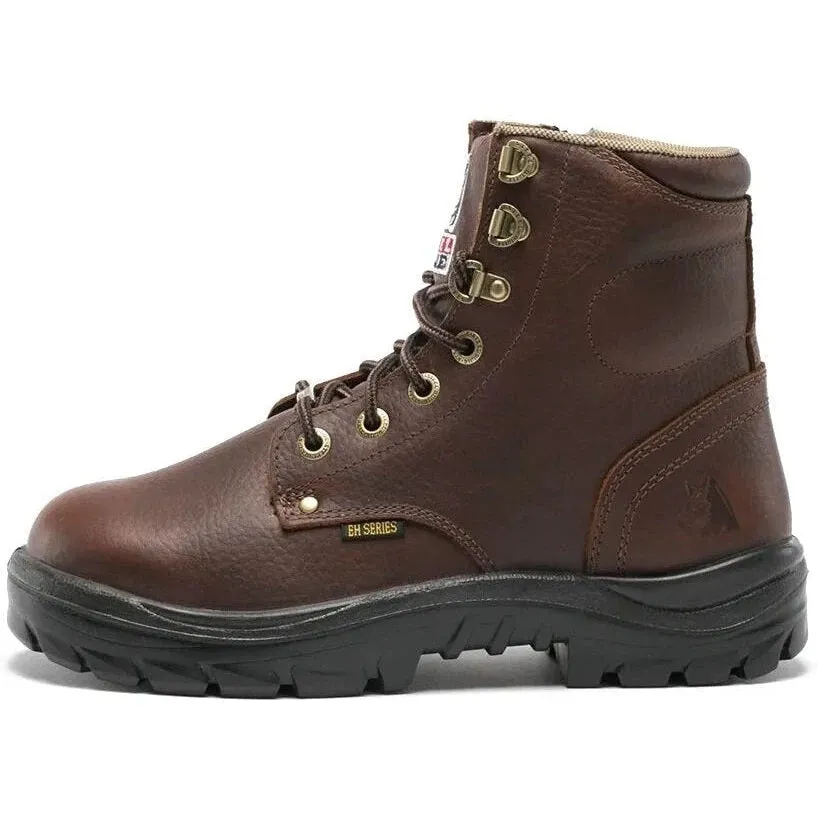 'Steel Blue' Men's 6" Argyle Side Zip Soft Toe - Oak (Wide)