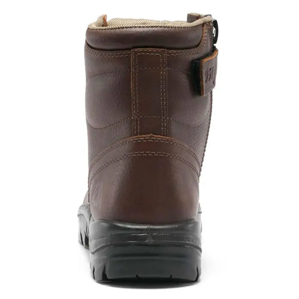 'Steel Blue' Men's 6" Argyle Side Zip Soft Toe - Oak (Wide)