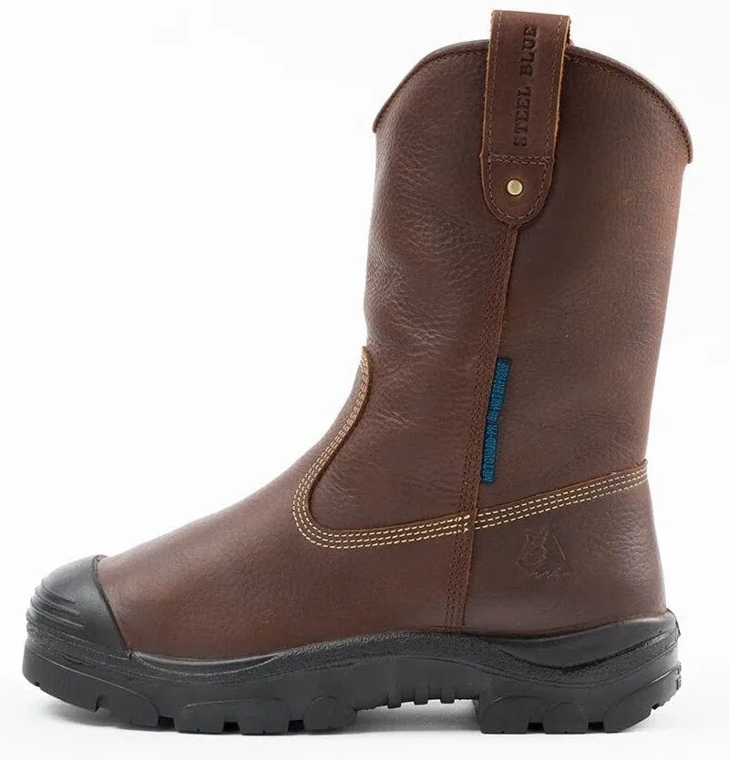 Steel Blue Men's Heeler Metguard Bump 10" WP Steel Toe Work Boot - Oak - 862905