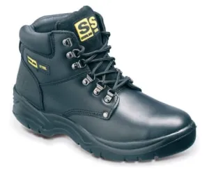 Sterling Steel Black Leather Safety Work Boots Steel Toe & Midsole  Size 3-12 SS806 SM
