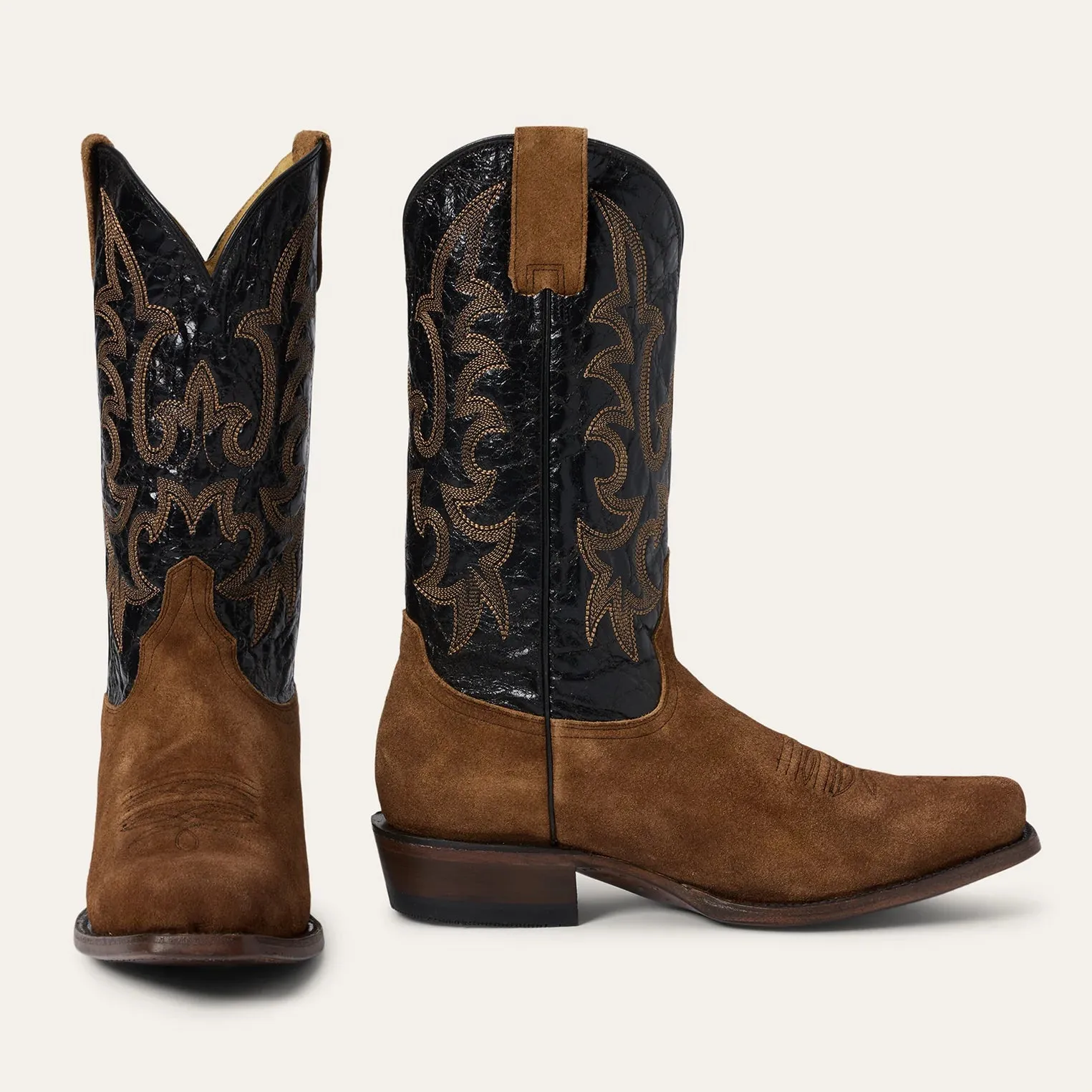 Stetson Brown Men's Badland Suede Square Toe 4062