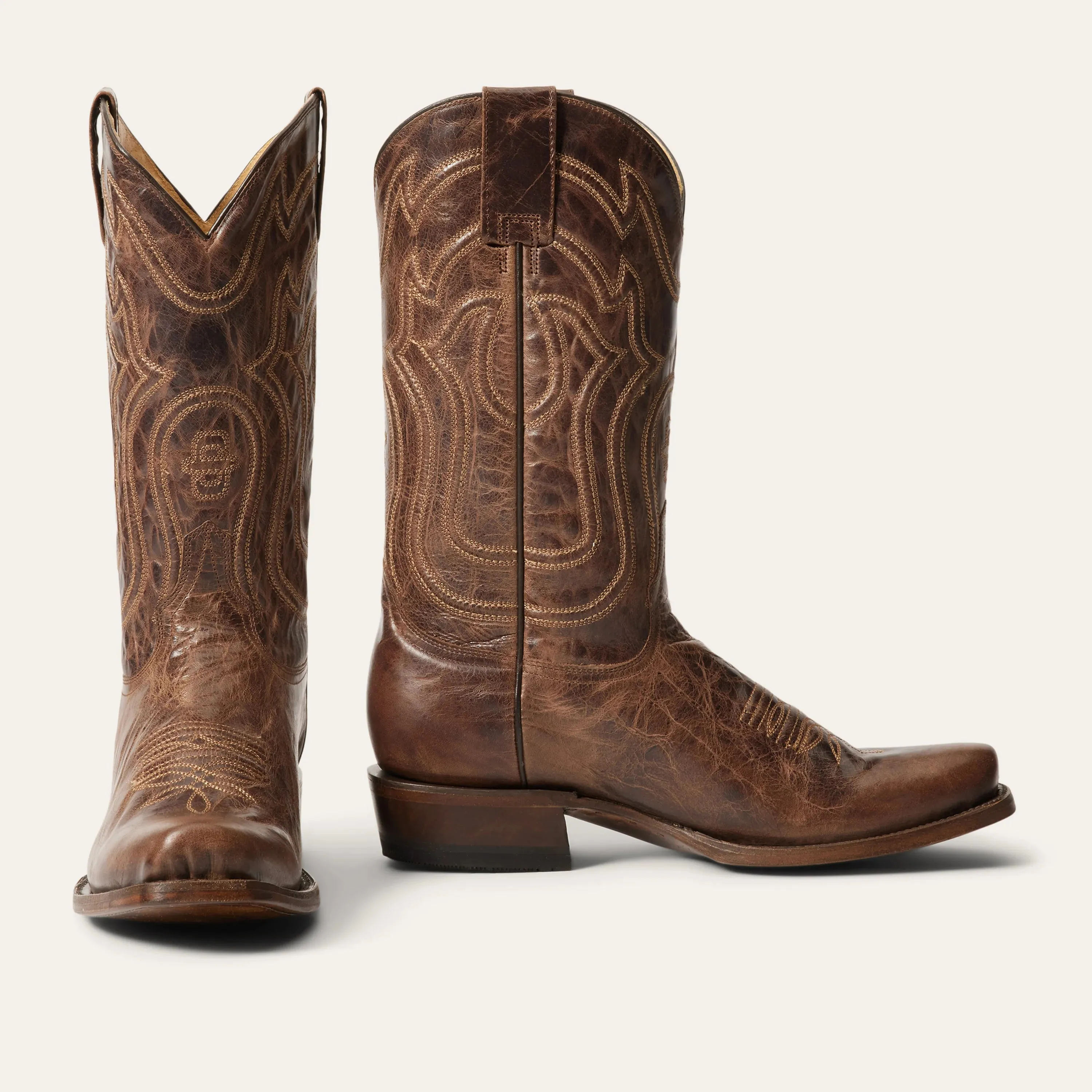 Stetson Brown Men's Garrett Square Toe 4075