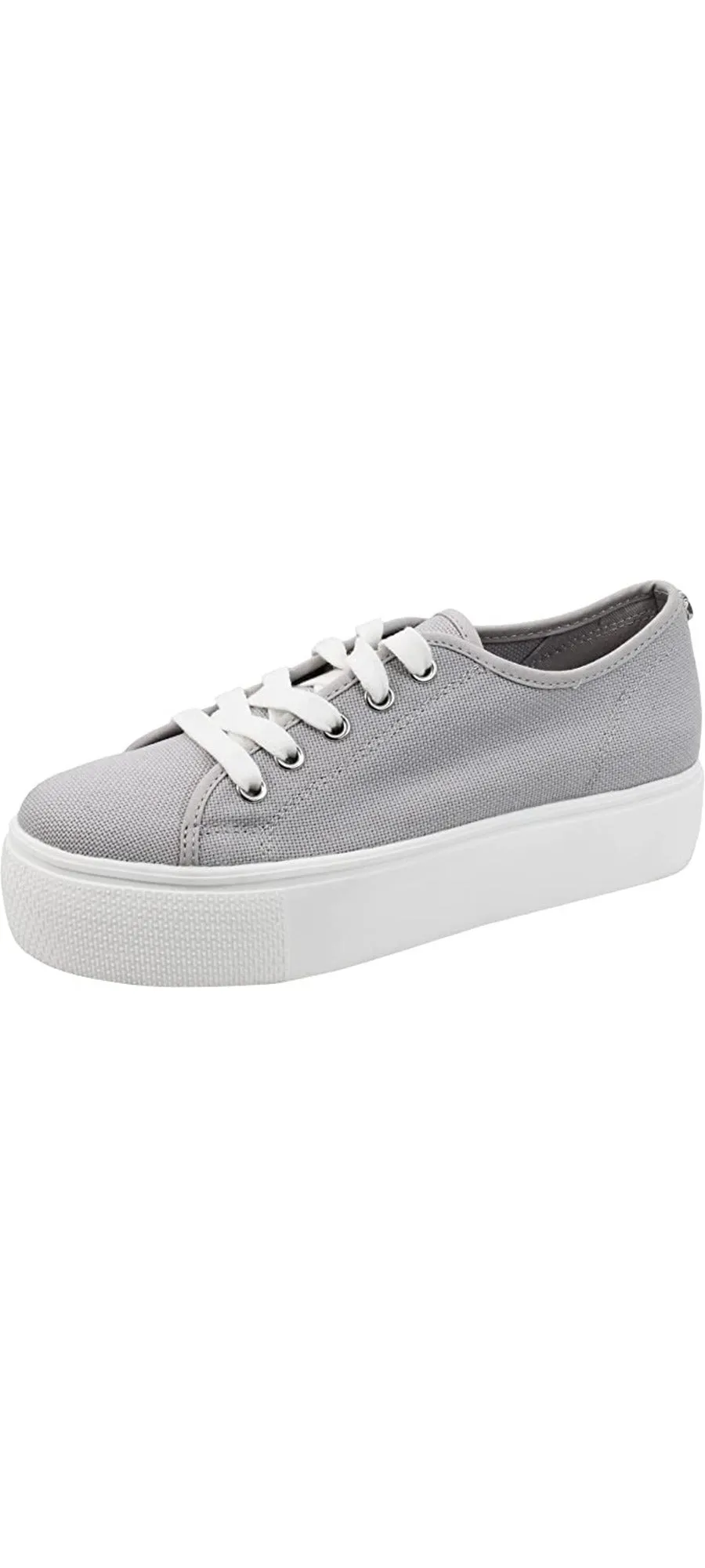 Steve Madden Elore Light Grey Lace Up Chunky Heel Low Top Breathable Sneakers