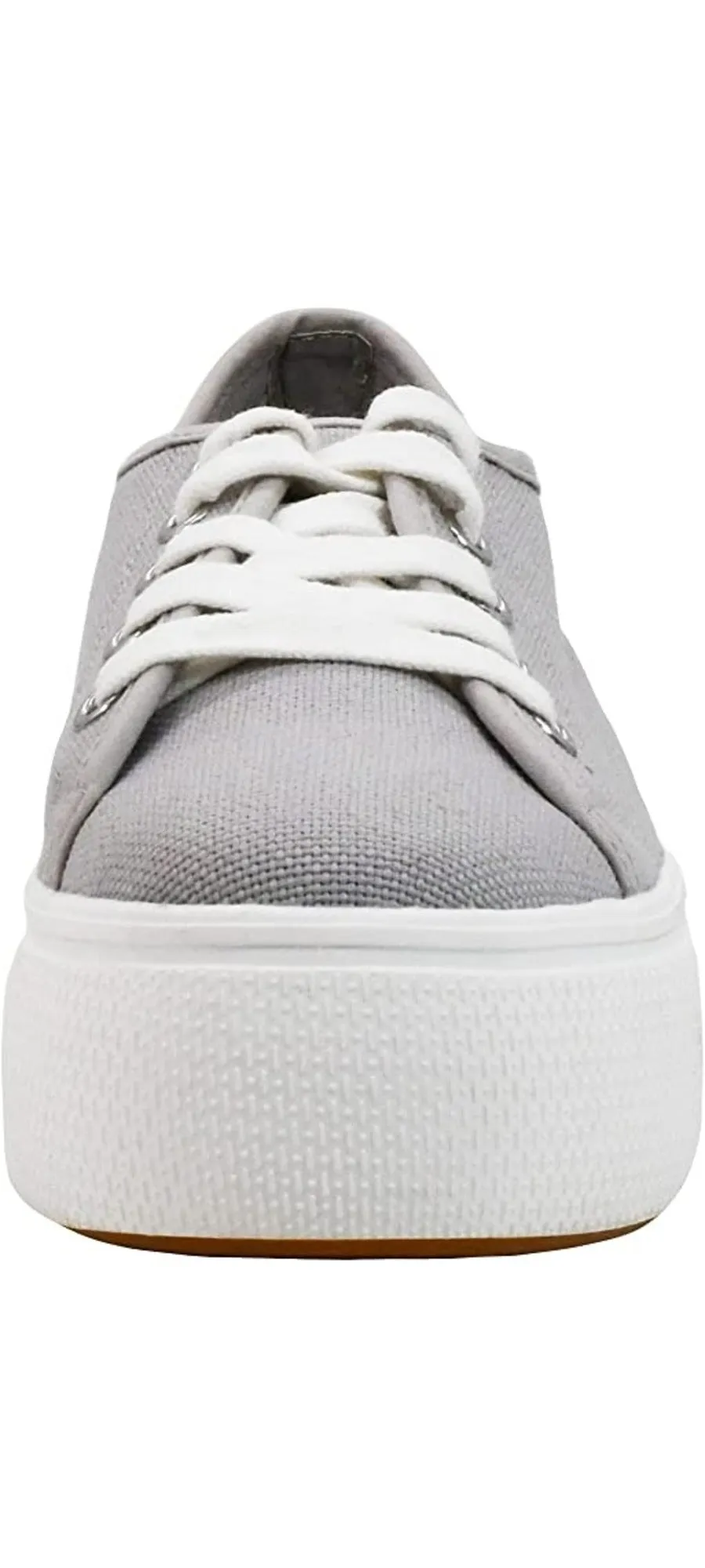 Steve Madden Elore Light Grey Lace Up Chunky Heel Low Top Breathable Sneakers