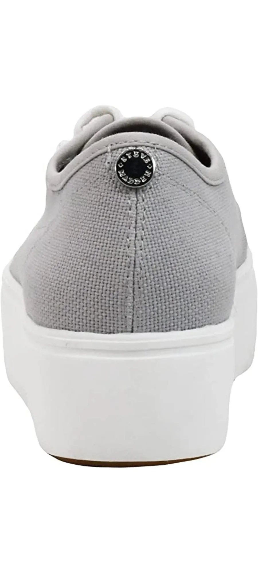 Steve Madden Elore Light Grey Lace Up Chunky Heel Low Top Breathable Sneakers