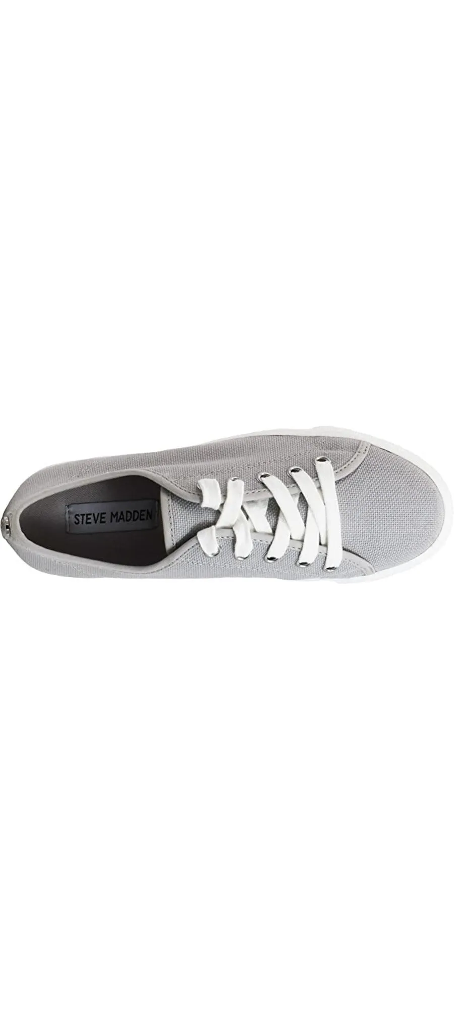 Steve Madden Elore Light Grey Lace Up Chunky Heel Low Top Breathable Sneakers