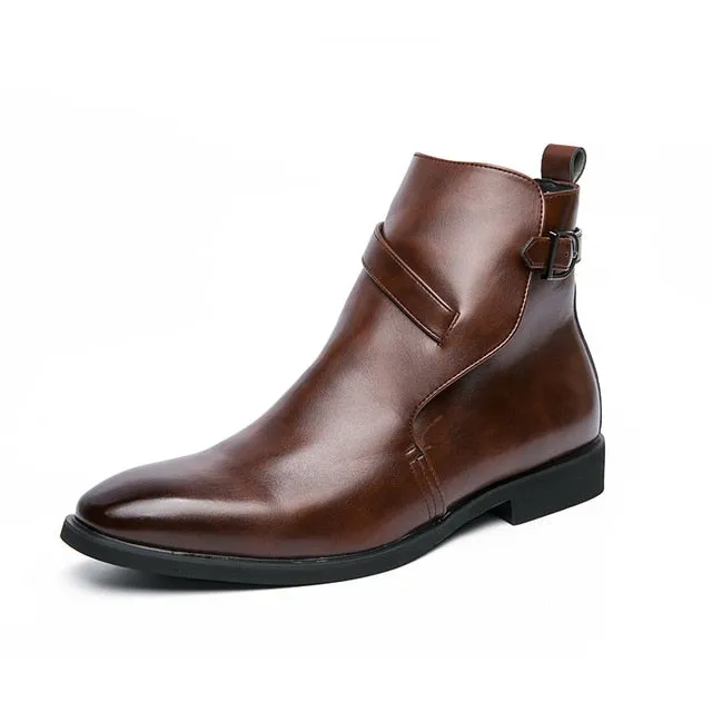 Strap Over Buckle Boots