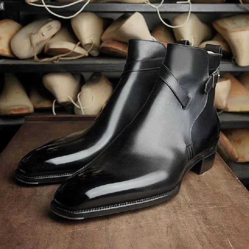 Strap Over Buckle Boots